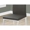 Monarch Specialties Dining Chair, Set Of 2, Side, Upholstered, Kitchen, Dining Room, Pu Leather Look, Grey, Chrome I 1094 - alternate 2